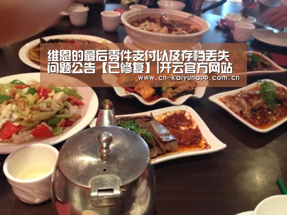 维恩的最后零件支付以及存档丢失问题公告【已修复】|开云官方网站(图1) 开云官方网站
